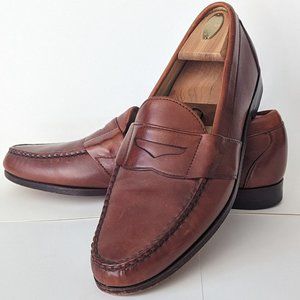 Allen Edmonds Men's Newman Pecan Leather Penny Loafers Sz 12D